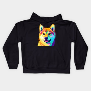 Shiba Inu Pop Art - Dog Lover Gifts Kids Hoodie